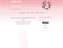 Tablet Screenshot of akilahgreen.com